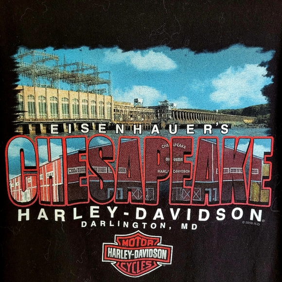 Harley-Davidson Motor Cycles Black T Shirt With Large Front & Back Graphics XL - Picture 4 of 7